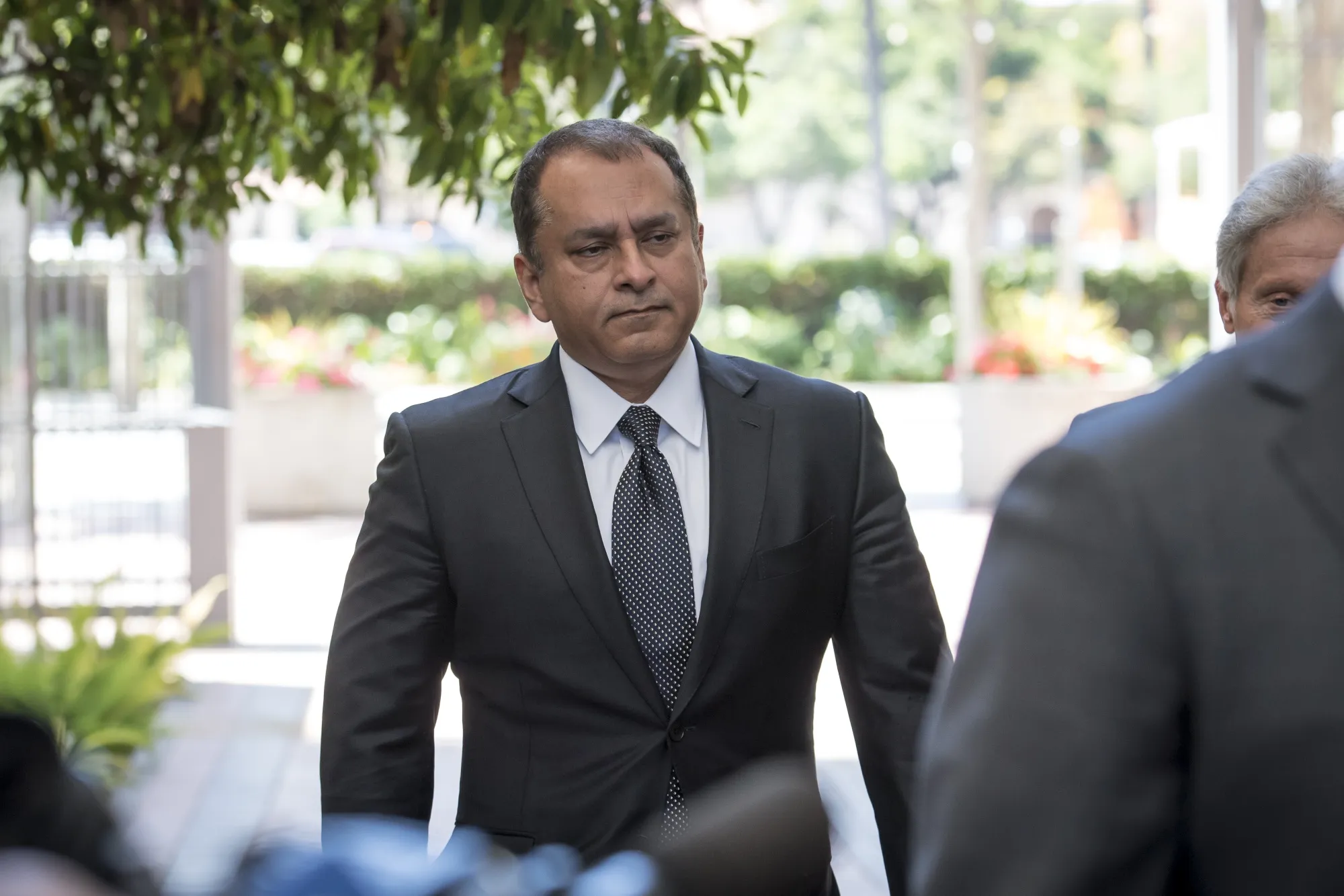 Sunny Balwani&nbsp;arrives at federal court in San Jose, California,&nbsp;on&nbsp;April 22.