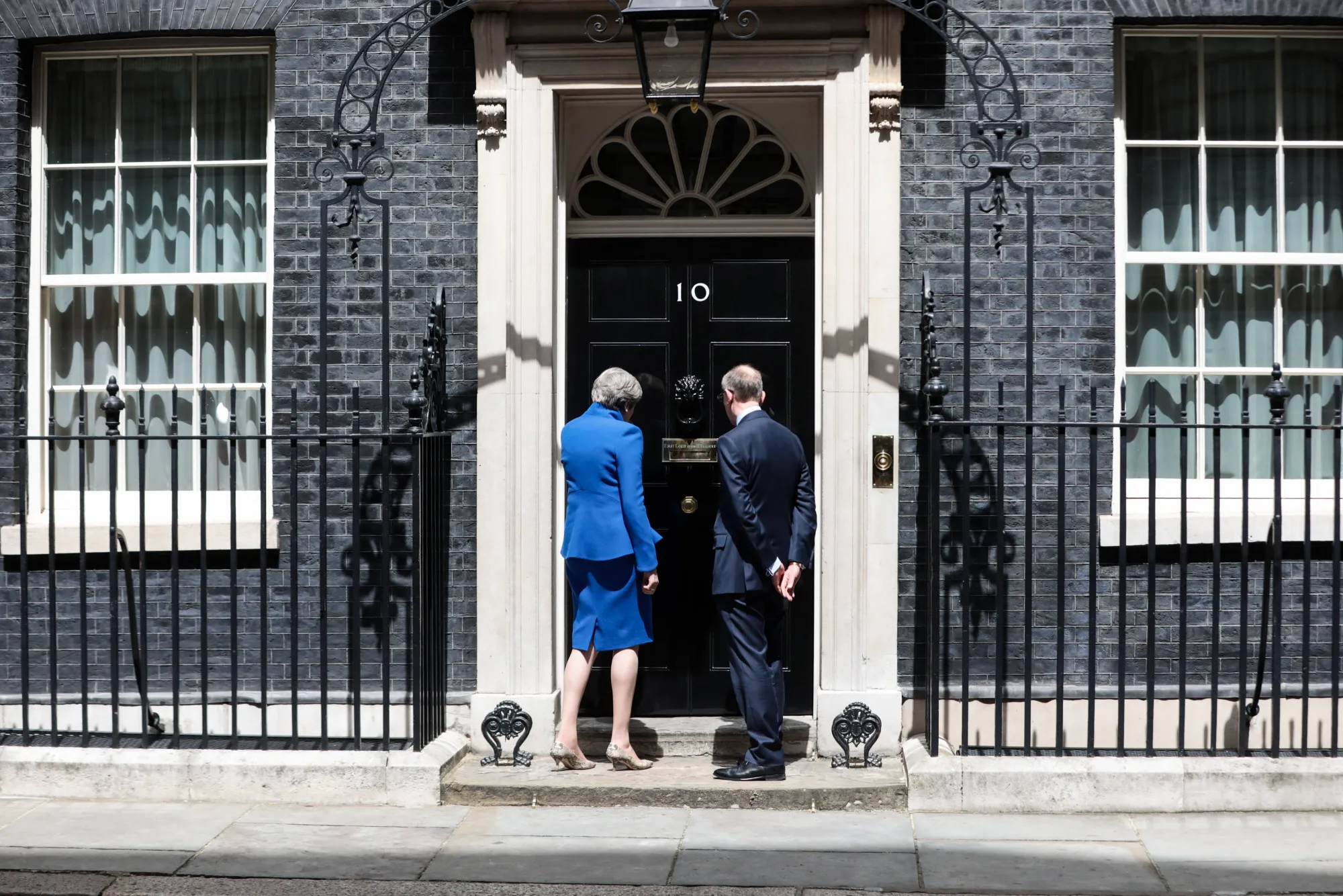 U.K. Prime Minister And Leader Of The Conservative Party Theresa May Reaction Following The Results Of General Election