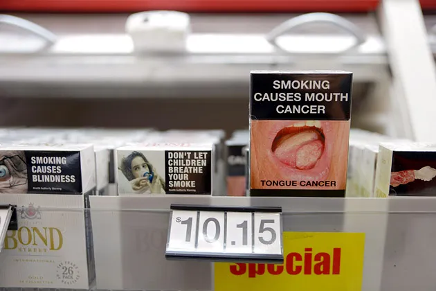 A pack of Philip Morris International Bond Street cigarettes