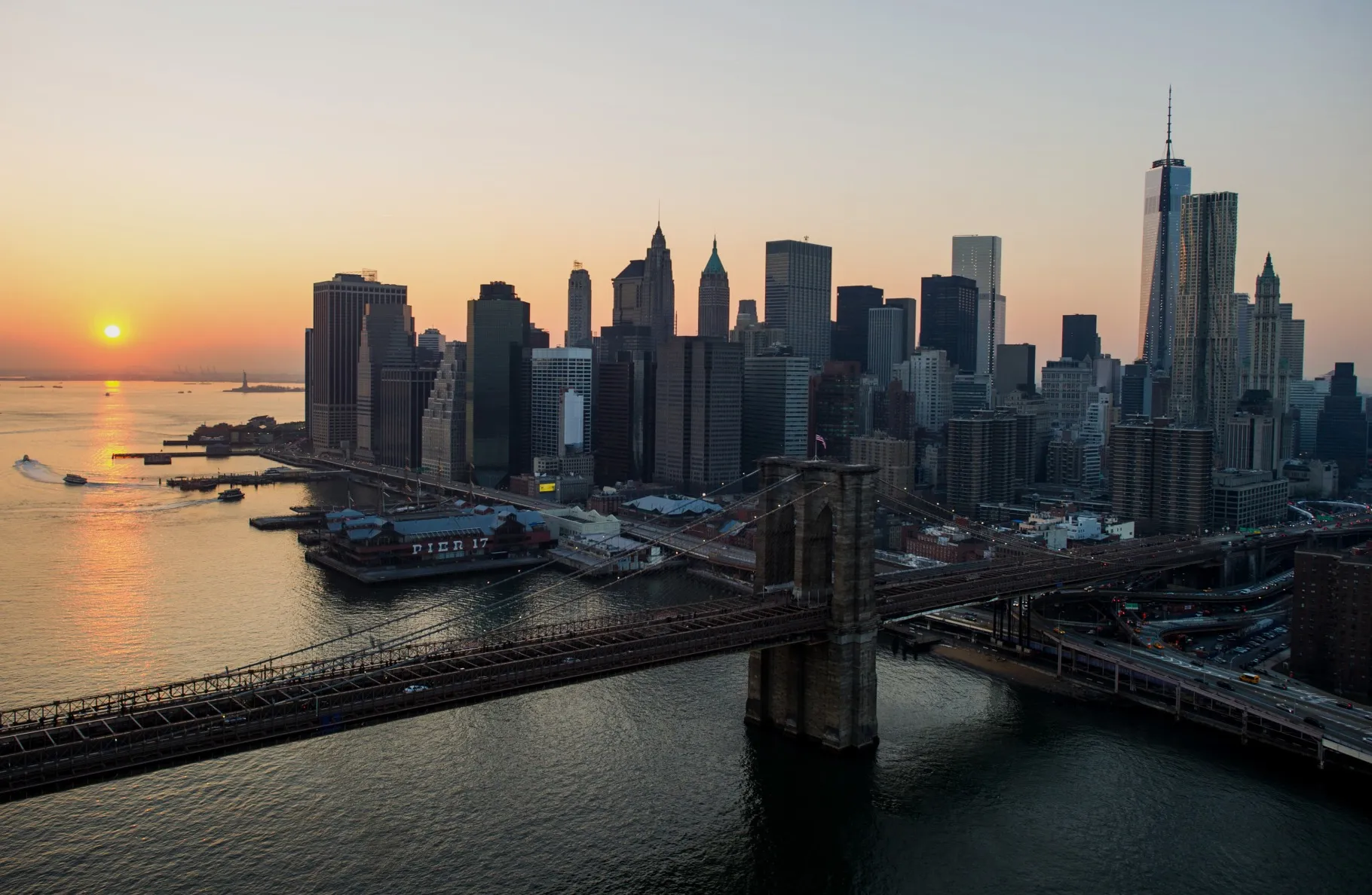 Aerials Of New York And New Jersey As Stocks, Treasuries Fall On Fed Speculation