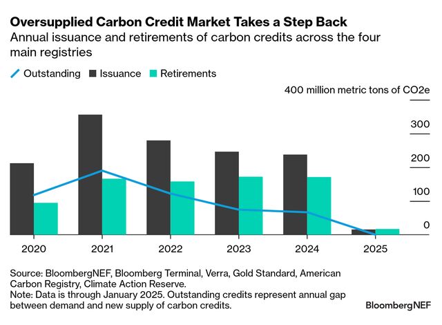 Carbon Credits Tracker January 2025: New Year Blues | BloombergNEF