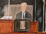 In this courtroom sketch, Lawrence Paul Visoski Jr. testifies during Ghislaine Maxwell’s sex trafficking trial, in New York, on Nov. 29.