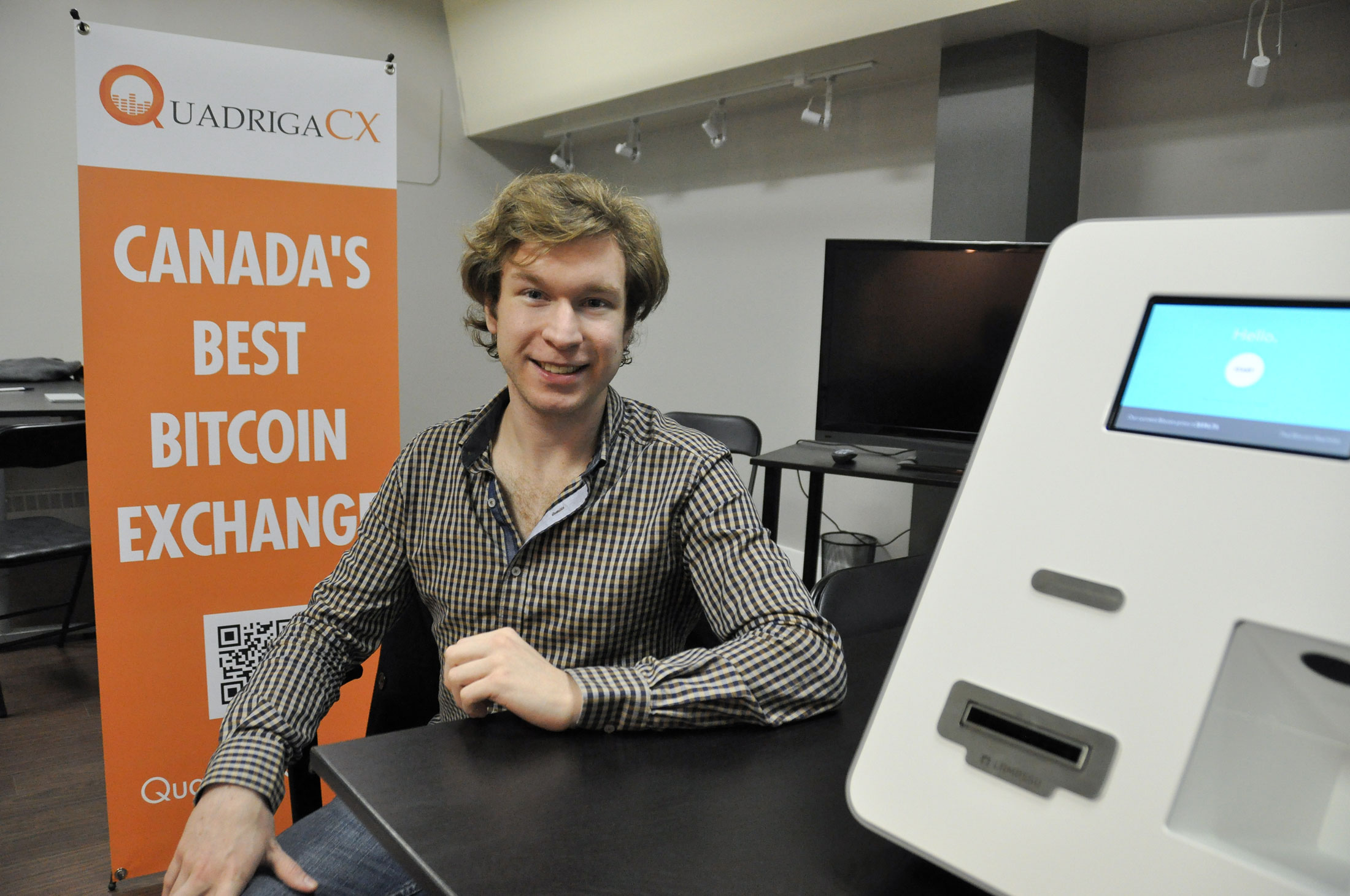 Gerald Cotten sits for a photograph at the Quadriga office in Vancouver on Feb. 13, 2014.