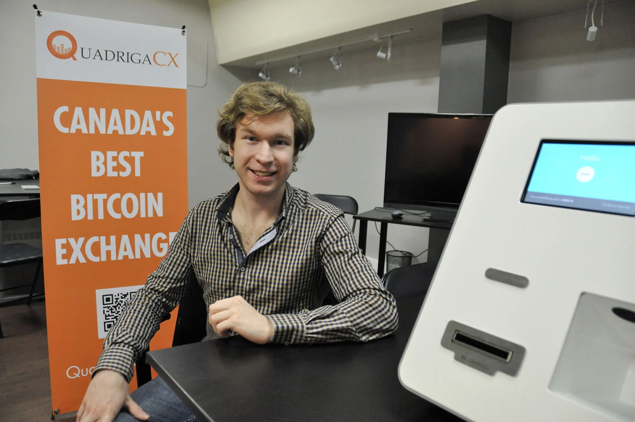 Gerald Cotten sits for a photograph at the Quadriga office in Vancouver on Feb. 13, 2014.