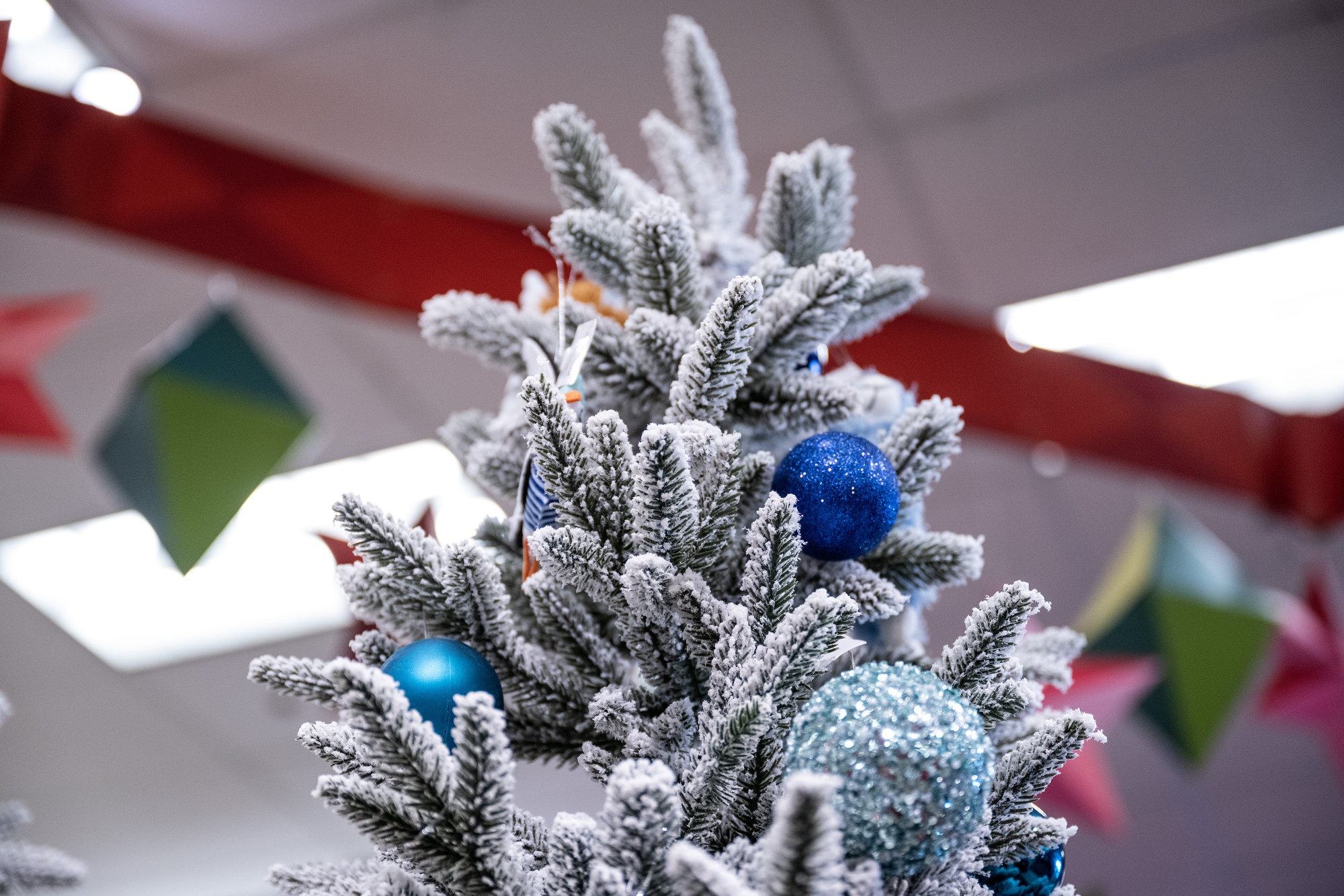 A Christmas tree for sale at a Target store on Black Friday in Chicago.