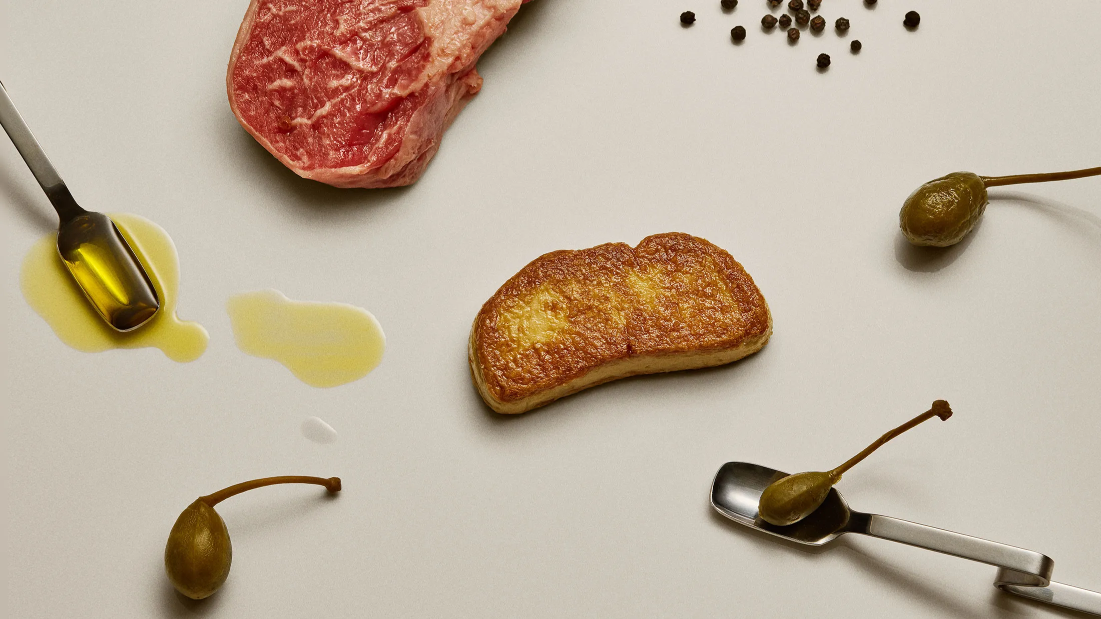 Forged cultured Japanese quail foie gras.