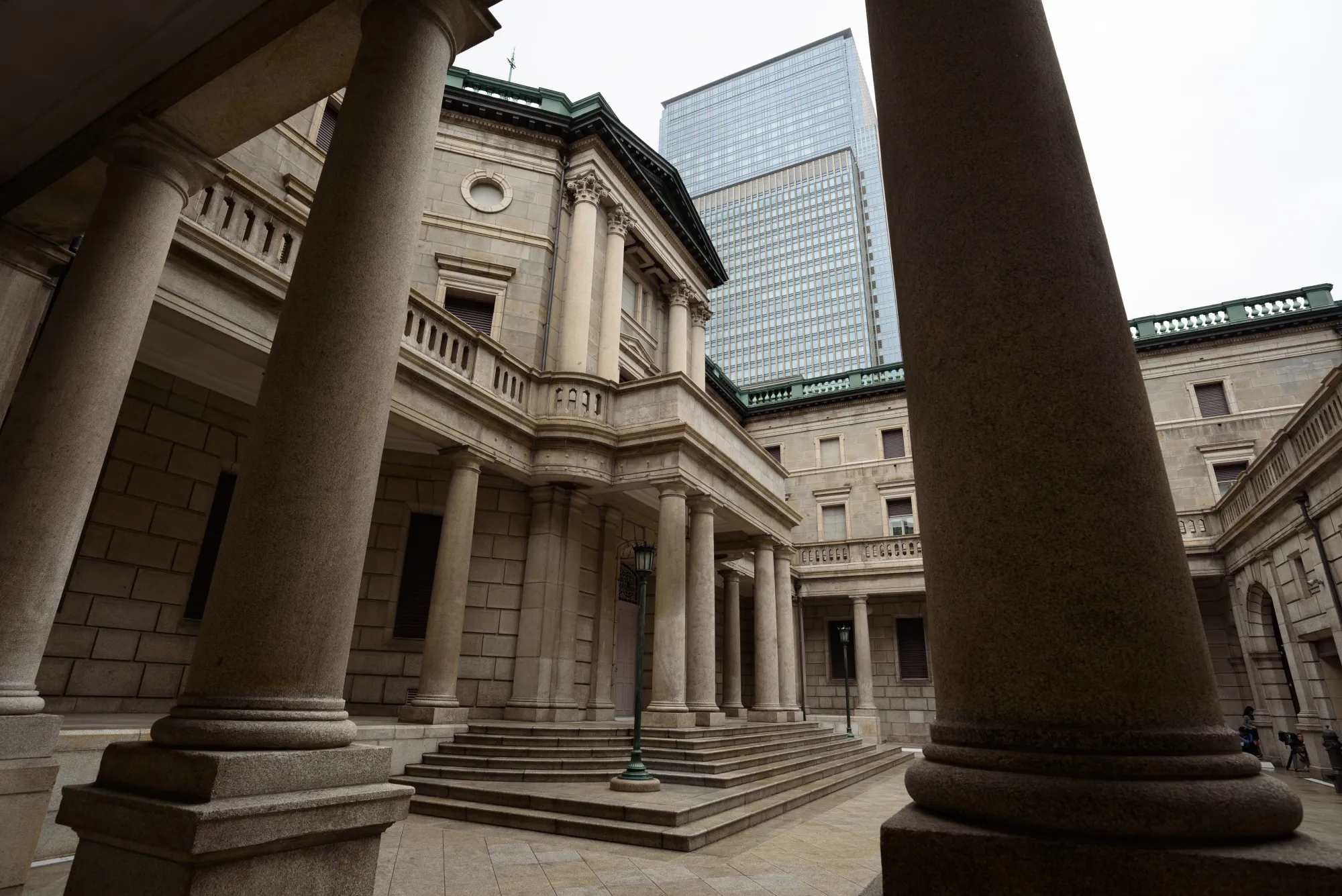 Views Of The Bank Of Japan Head Office From The Recently Renovated Courtyard