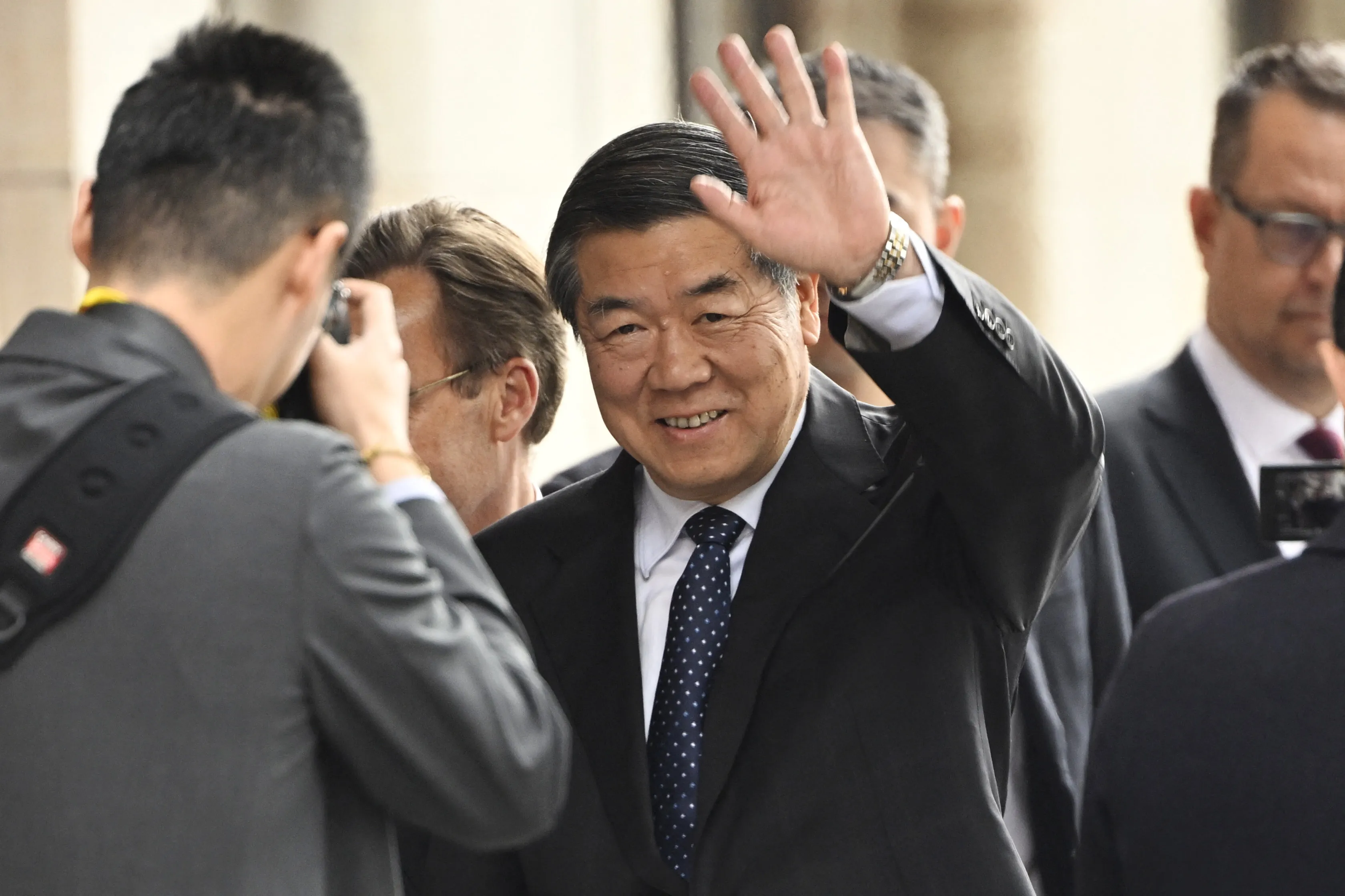 He Lifeng in Sweden on July 28.