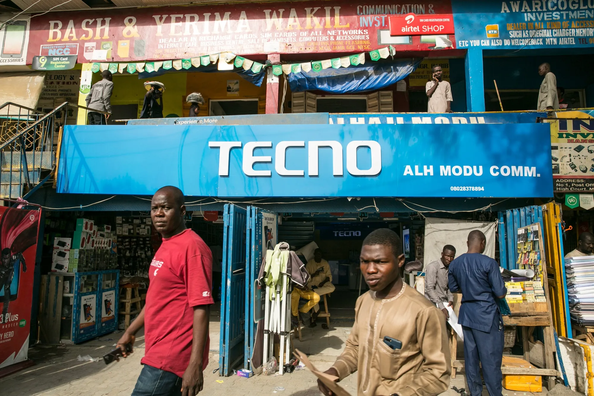 Branding for Tecno Mobile in Maiduguri, Nigeria.