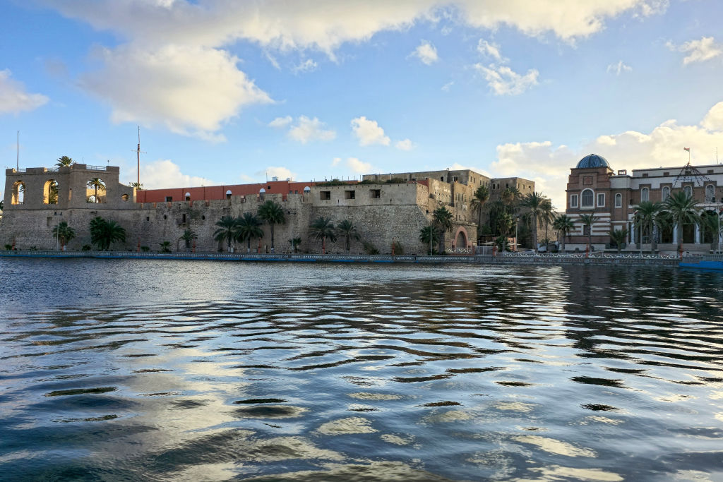 The Central Bank of Libya and the Red Castle, in Tripoli.