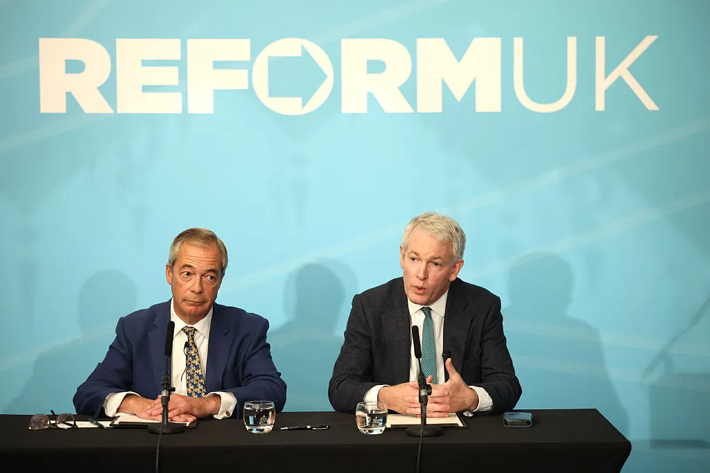 Danny Kruger, right, and&nbsp;Nigel Farage&nbsp;on Sept.&nbsp;15.