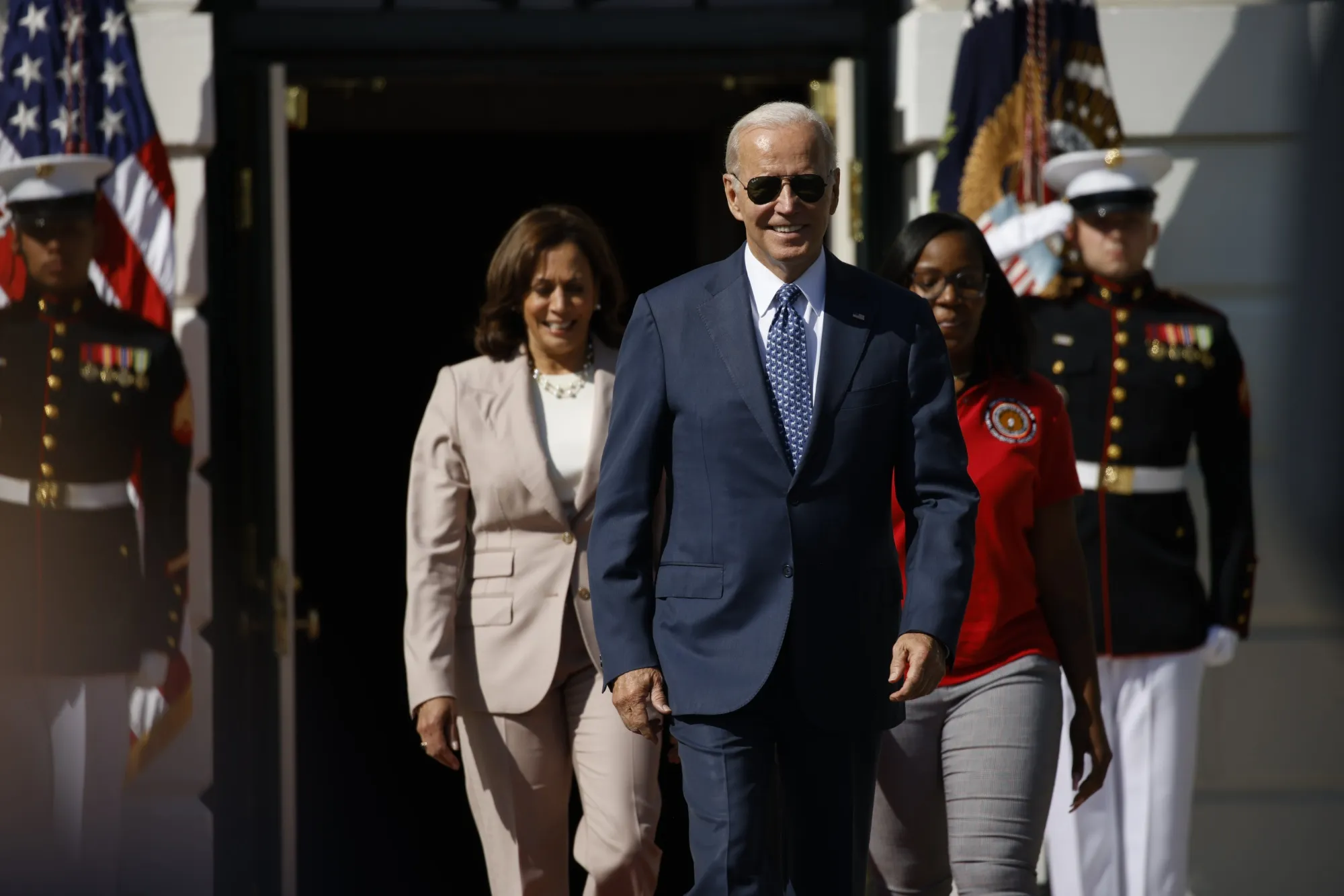 Joe Biden and Kamala Harris at an Inflation Reduction Act event at the White House on Sept. 13.