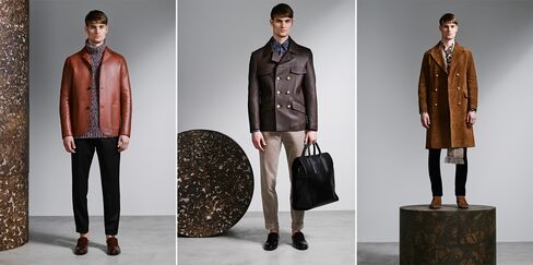 A few of the stunning outerwear-anchored looks at Jeffrey Rüdes's show.