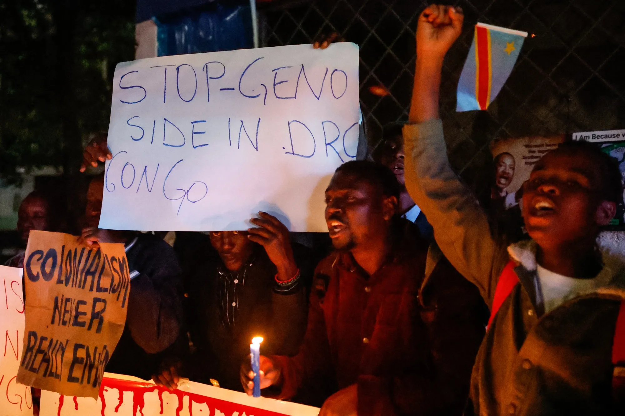 A candlelight prayer vigil in remembrance of the victims of the ongoing unrest in the Democratic Republic of Congo on March 7.&nbsp;
