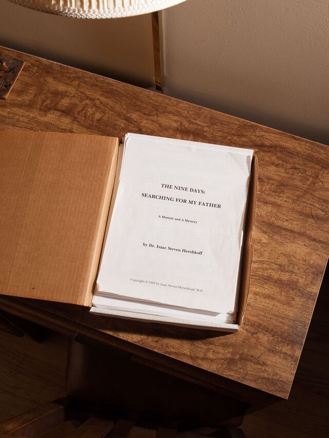 The manuscript for a memoir Dr. Herschkopf wrote. Markowitz saved much of the paperwork he typed for Herschkopf, including letters to the editor, and even confidential information about other patients.