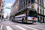 A New York&nbsp;MTA bus drives down Broadway in April 2021. Pre-pandemic, the city&nbsp;operated&nbsp;the largest —&nbsp;and slowest —&nbsp;bus network in the US. Now it’s&nbsp;trying to pick up the pace.