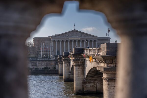 The National Assembly building near the River Seine in Paris, France, on Wednesday, Dec. 4, 2024. 