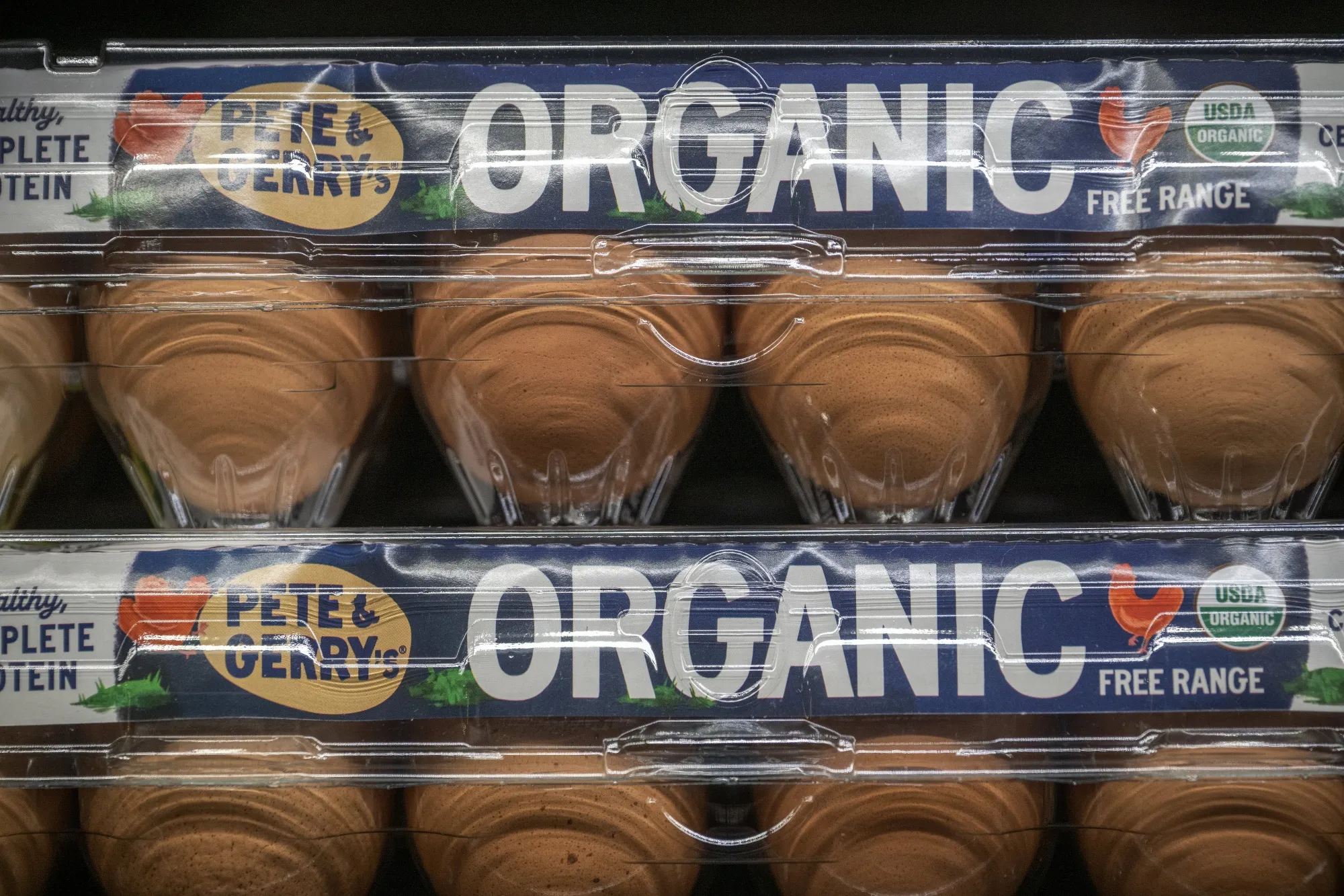 Organic eggs.