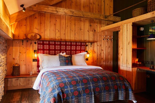 The Albion Hotel under construction in Cardigan, Wales. 