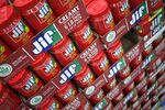 J.M. Smucker Co. Jif brand peanut butter displayed for sale.