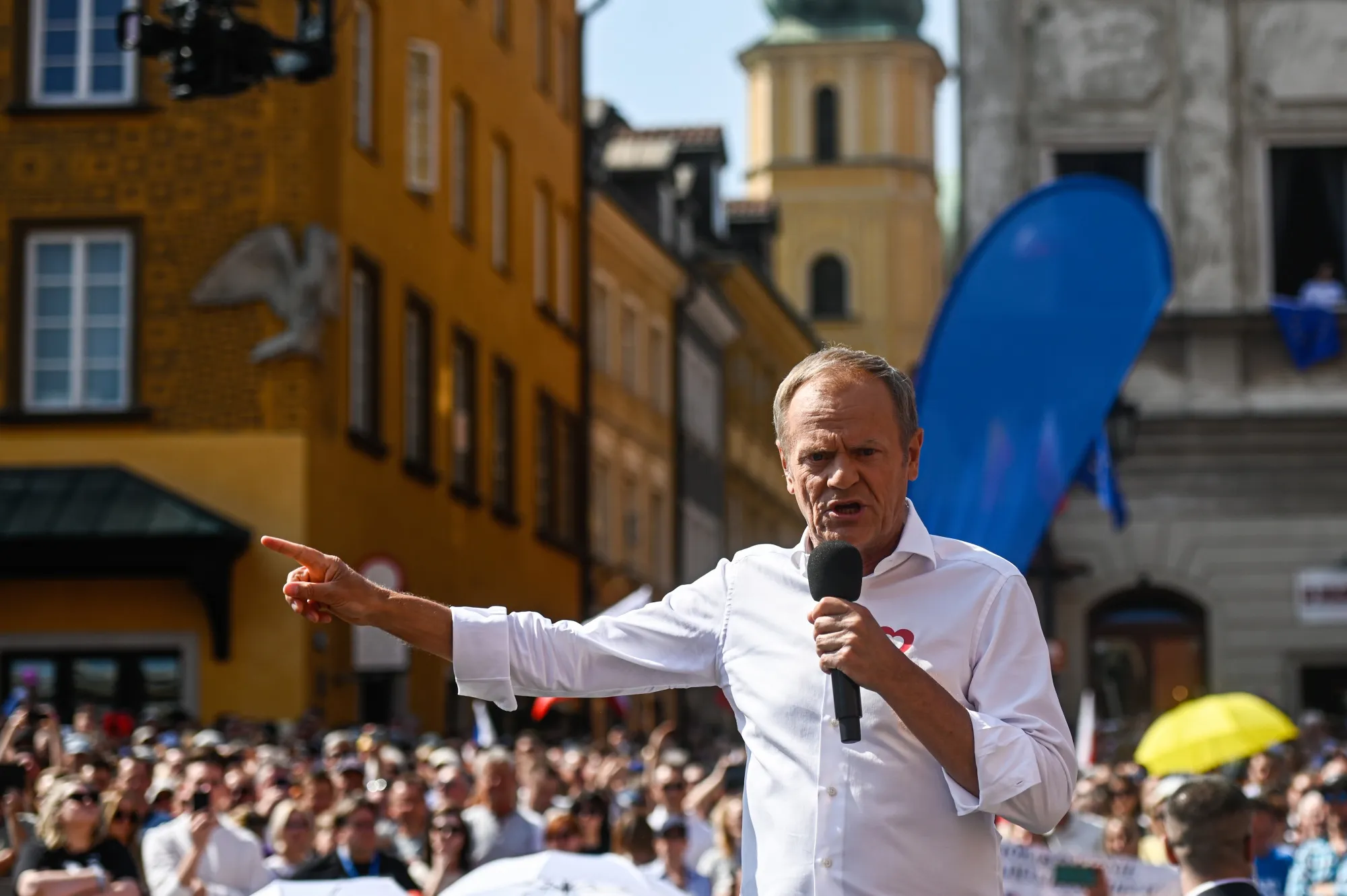 Donald Tusk at the Freedom march organized by the Civil Platform, on June 4.
