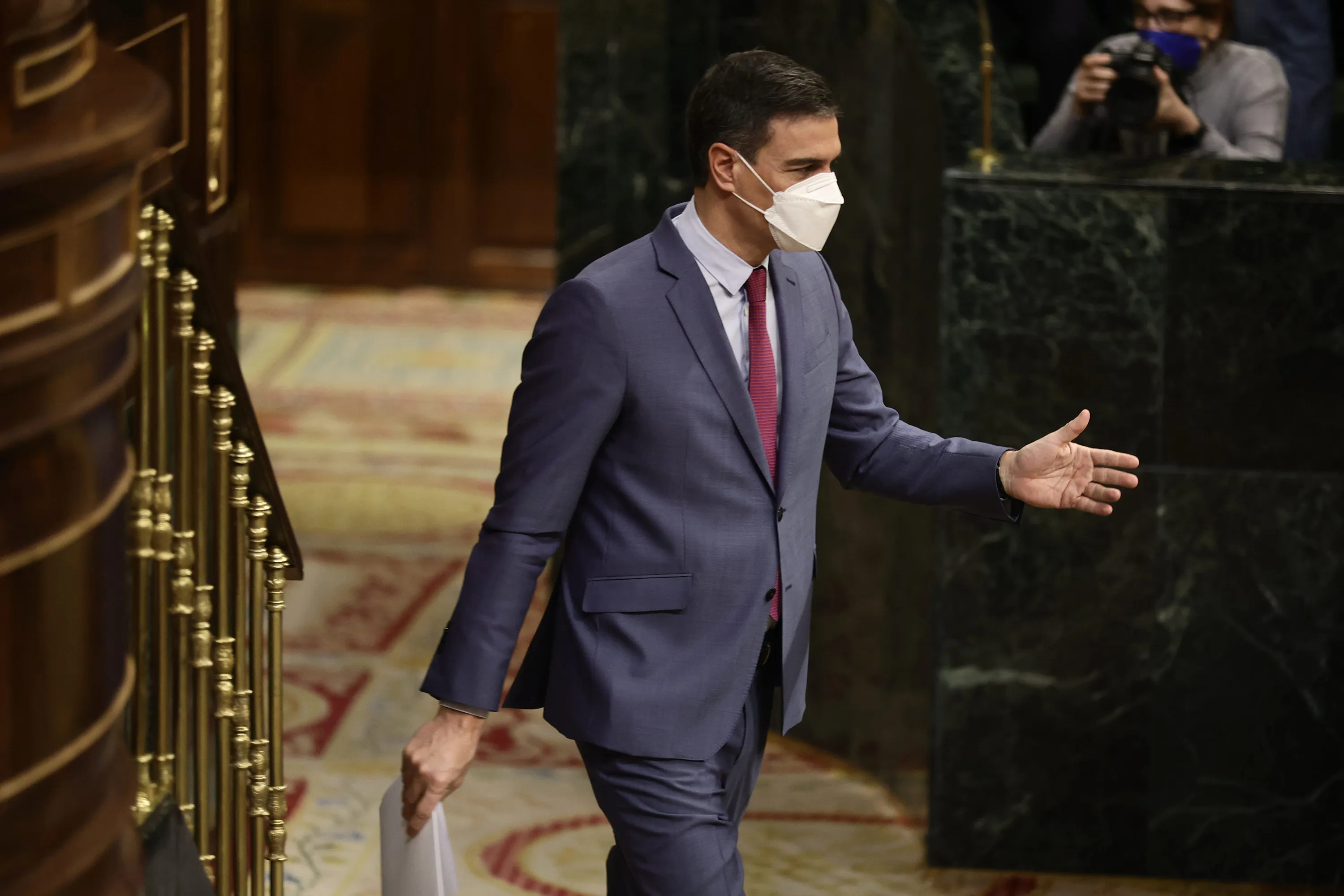Pedro Sanchez during a plenary session at the Congress of Deputies in Madrid, Spain, on March 2.