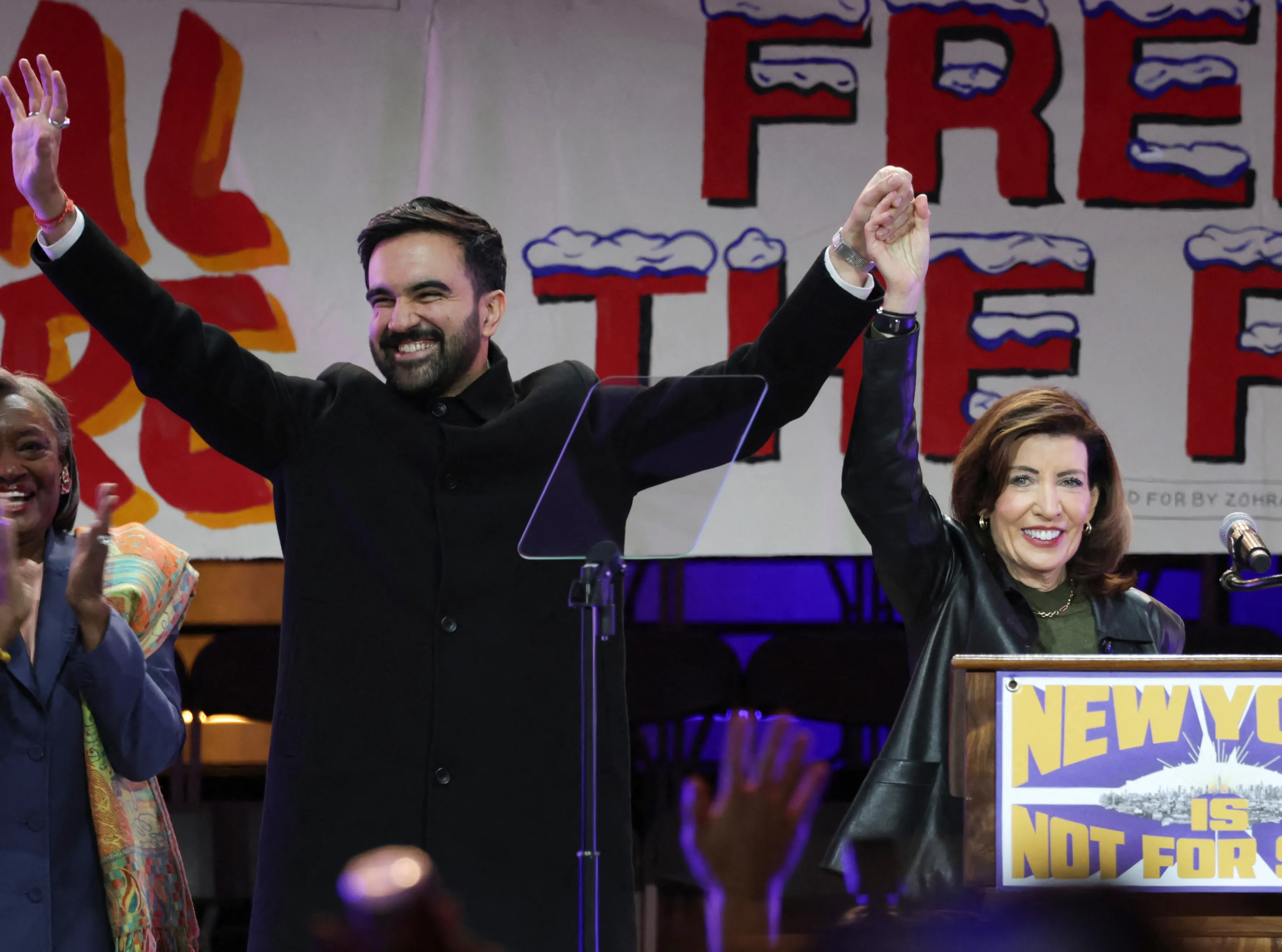 Zohran Mamdani and Kathy Hochul