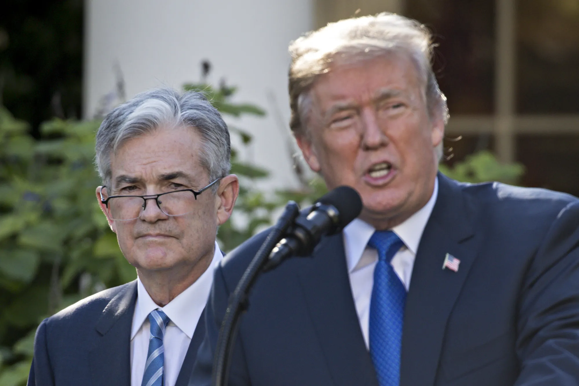 Donald Trump and Jerome Powell.