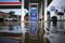A flooded Exxon Mobil Corp. gas station in Houston, Texas, on Aug. 30, 2017.