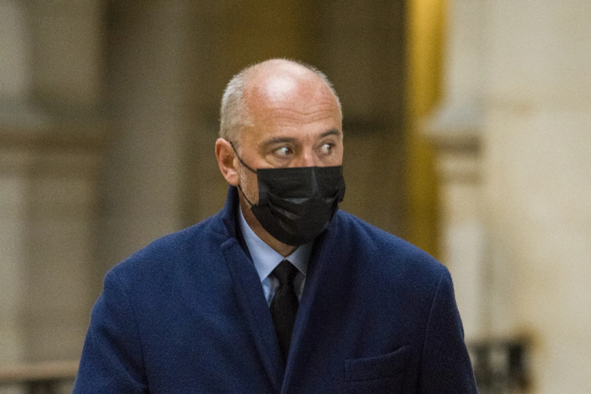 Stephane Richard arrives at court in Paris, on Nov. 24.