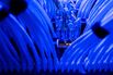 High End Data Cables Feed Into Servers