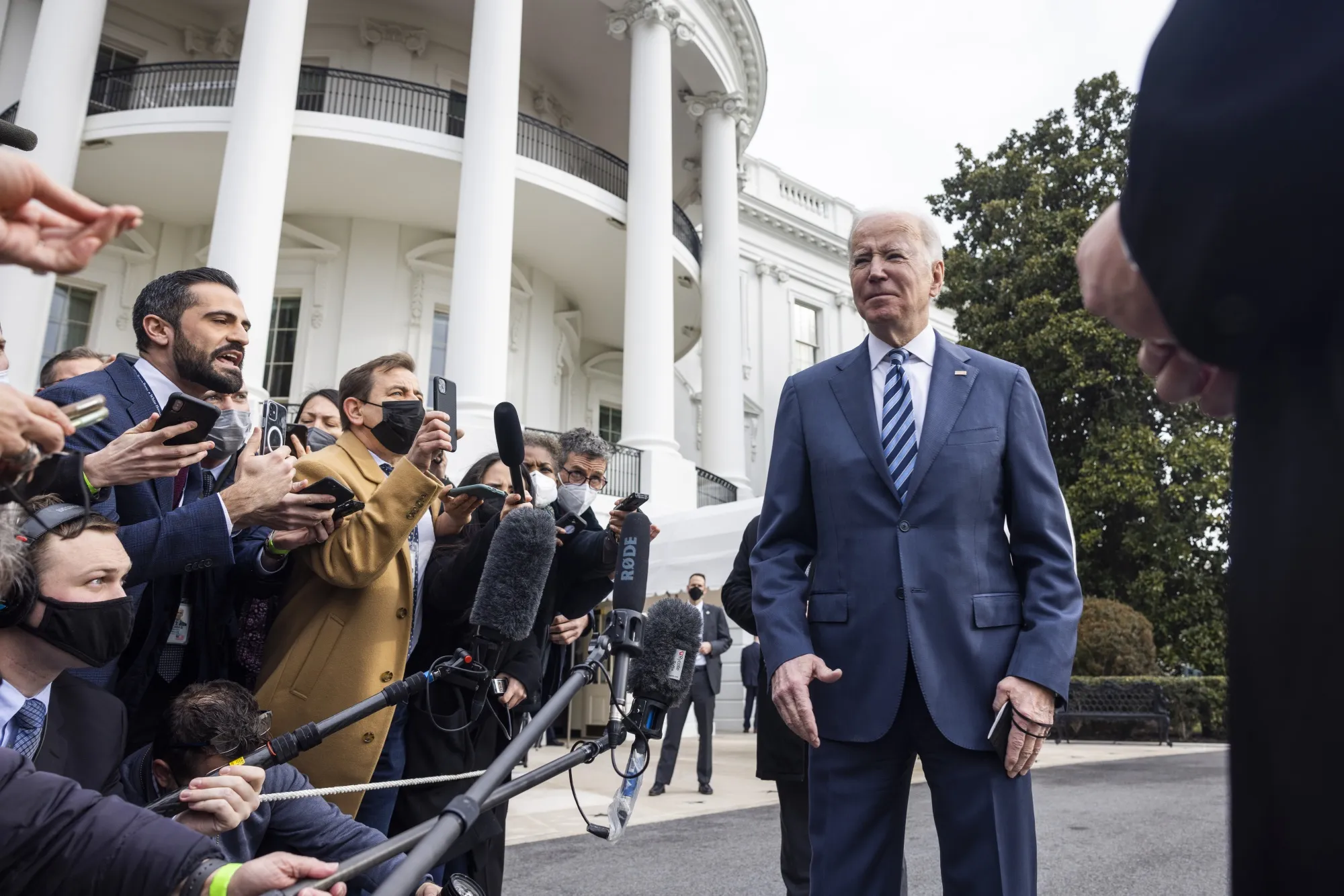 U.S. President Joe Biden, appearing on the south lawn of the White House, warned Thursday that the probability of a further Russian invasion of Ukraine is “very high.”&nbsp;