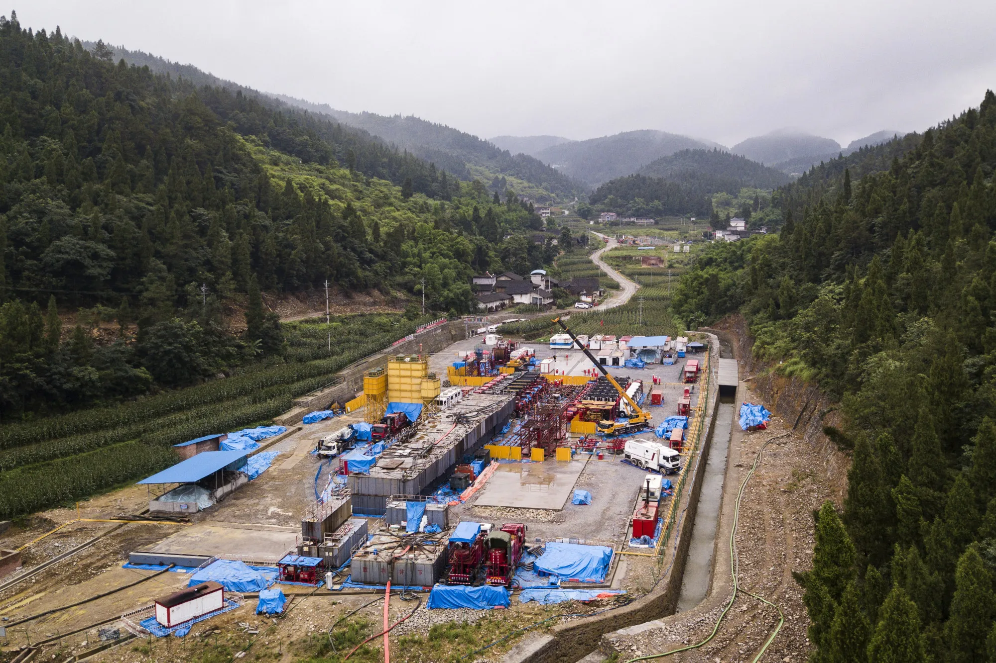 A Sinopec shale project site.