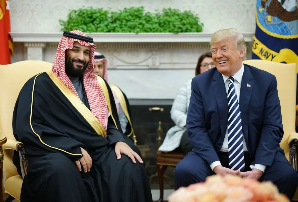 President Donald Trump and Saudi Arabia's Crown Prince Mohammed bin Salman, in happier times.