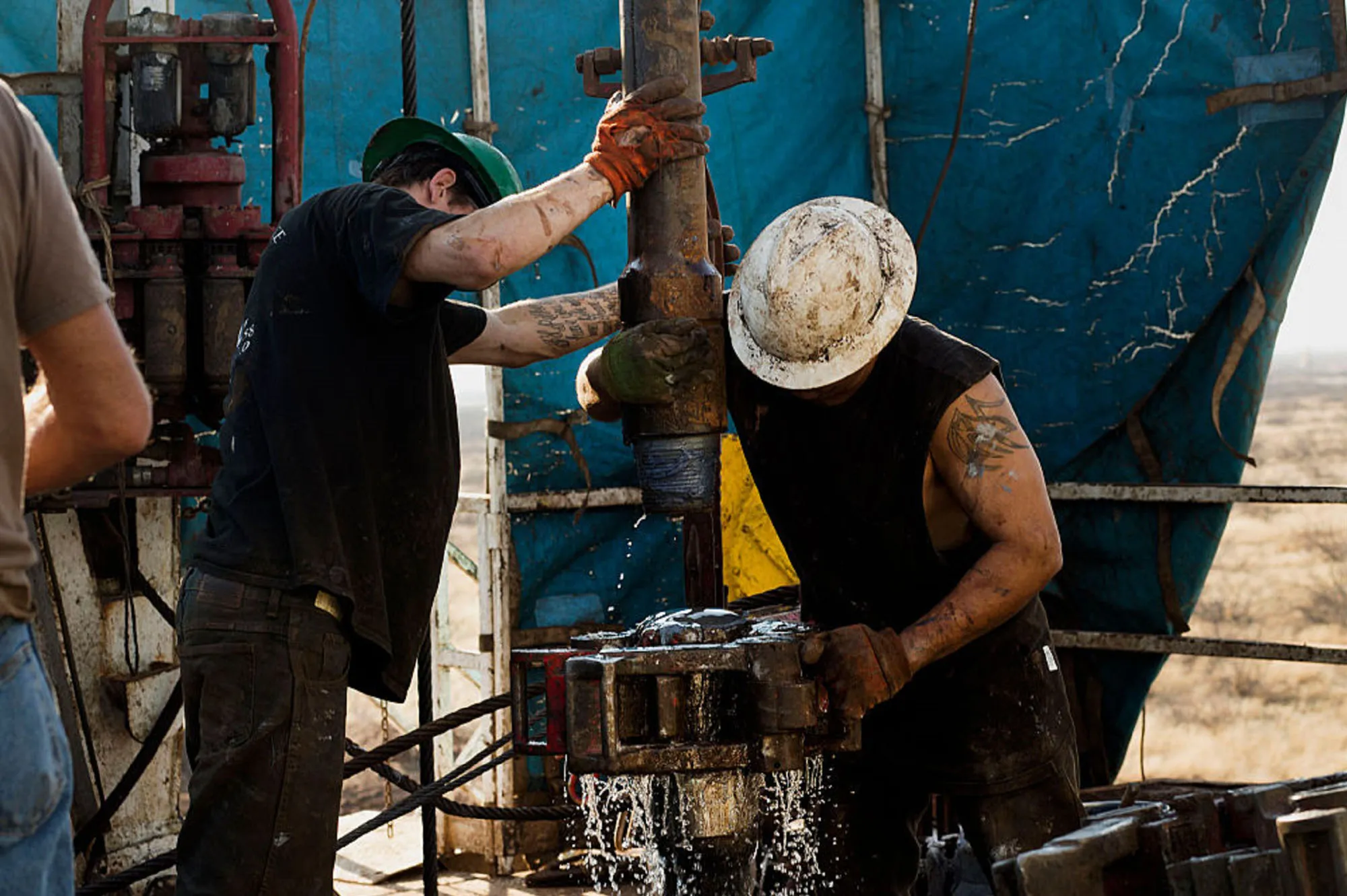 oil rig workers