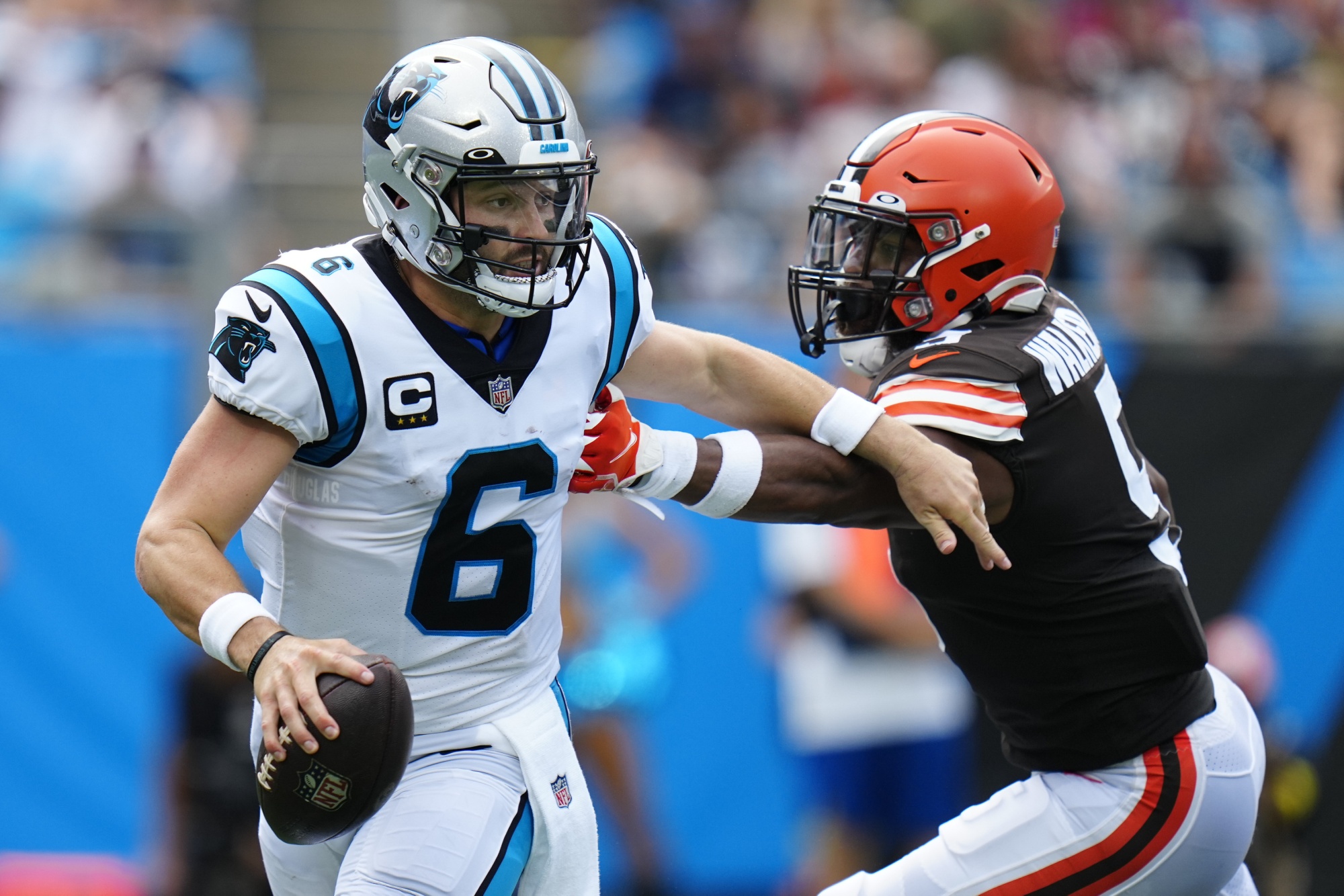 Carolina Panthers quarterback Baker Mayfield vs. Cleveland Browns,  September 11, 2022 