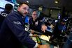 Trading On The Floor Of The NYSE As Stock Slide Slows After Early Drop