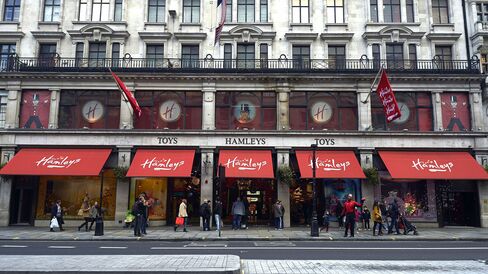 The Hamleys toy store on Regent Street in central London.
