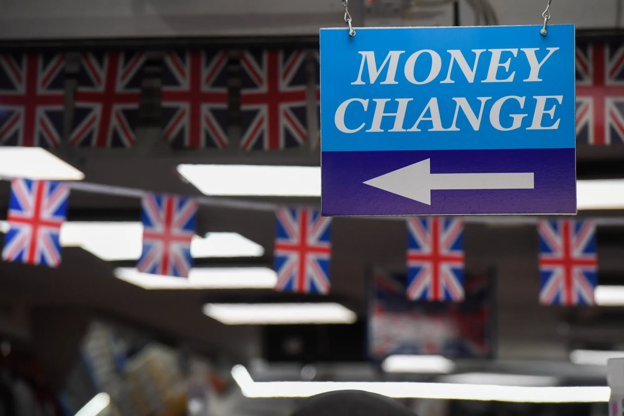 A bureau de change in London, UK.&nbsp;