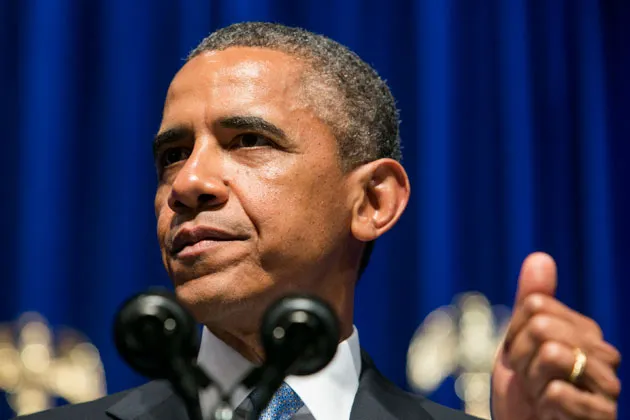 President Barack Obama delivers remarks at an Organizing for Action event at the Mandarin Oriental hotel July 22, 2013 in Washington, DC