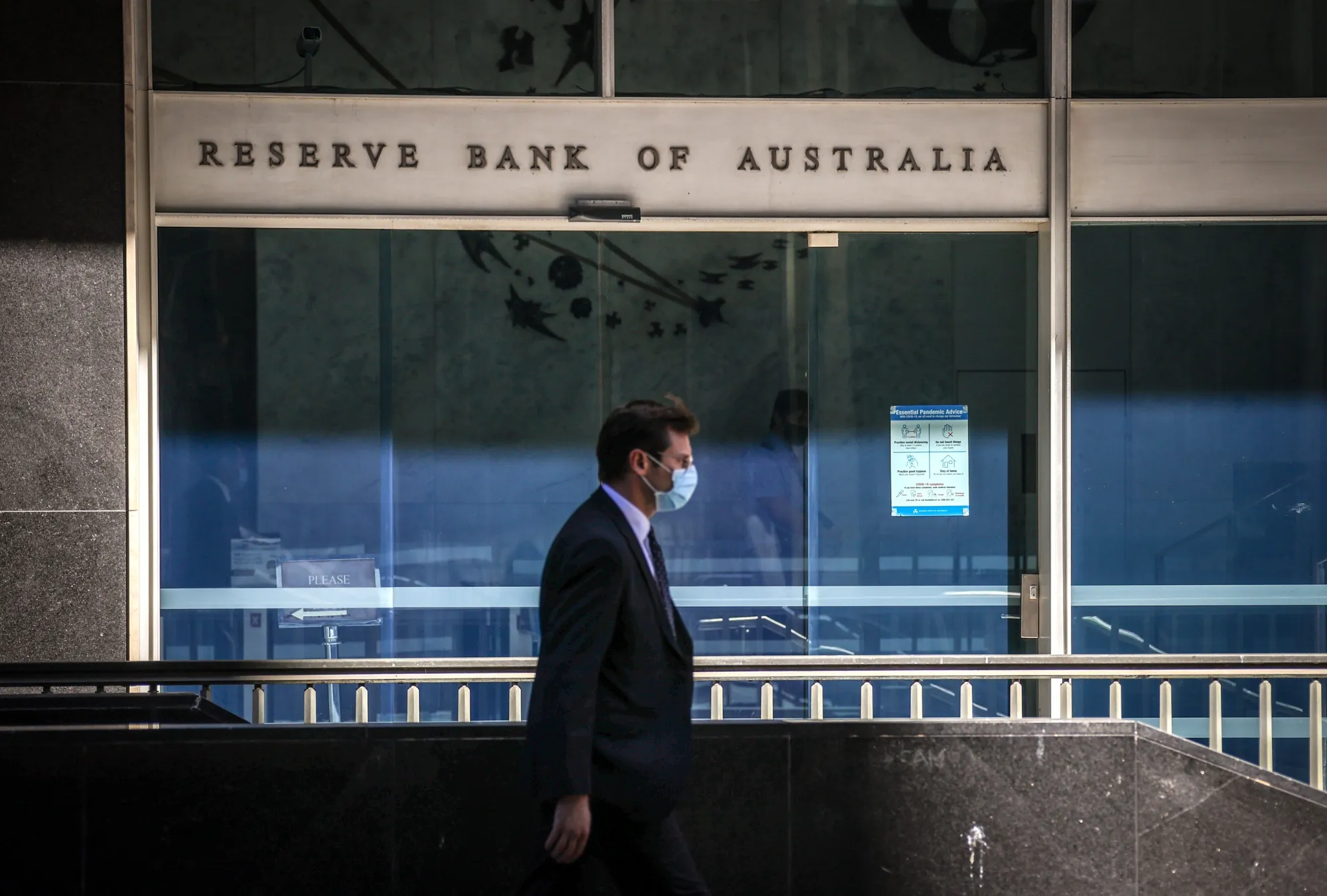 Outside the Reserve Bank of Australia (RBA) building in Sydney.&nbsp;