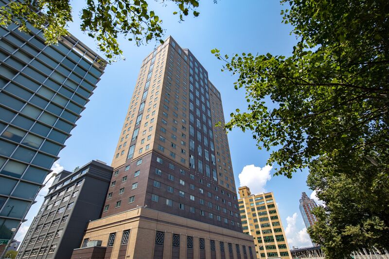 A former Jehovah's Witness hotel being converted to affordable housing in the Brooklyn borough of New York on Tuesday, June 29, 2021. 