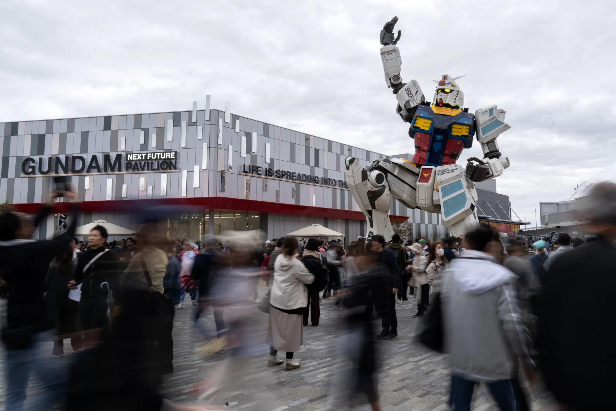 The Gundam Next Future Pavilion during the Expo 2025 Osaka in April 2025.