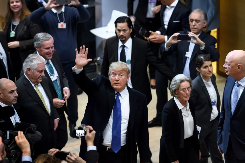 An American in Davos.
