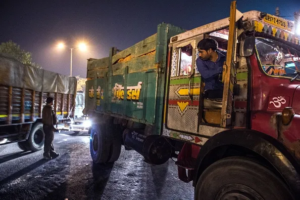 Multiple taxes create long lines for trucks crossing state borders.
