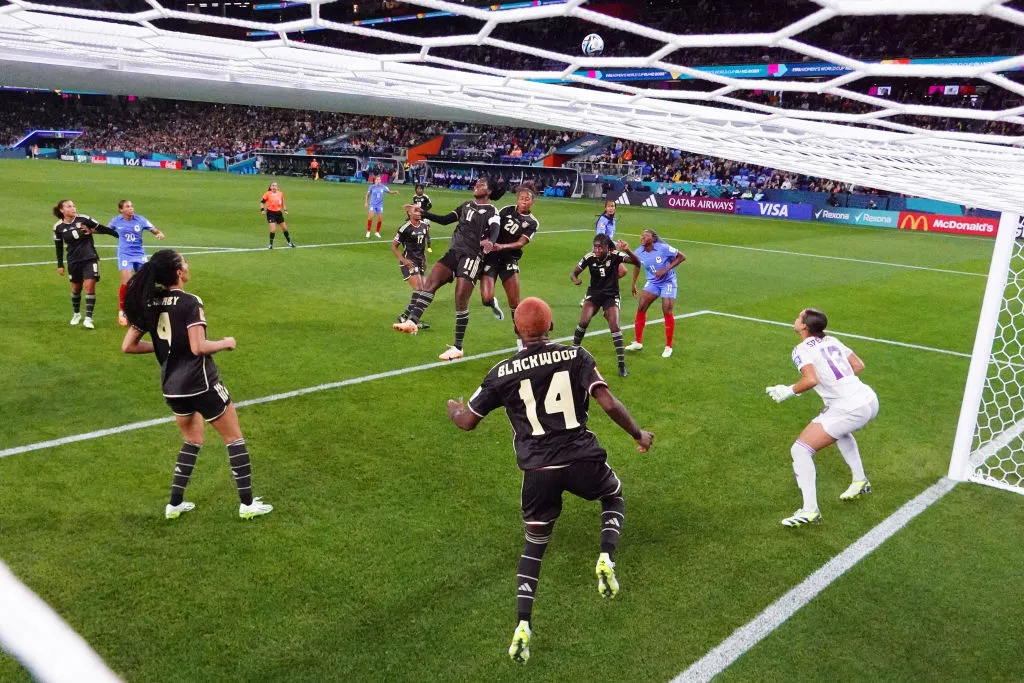 Players compete in&nbsp;France vs Jamaica at Sydney Football Stadium, on July 23.&nbsp;