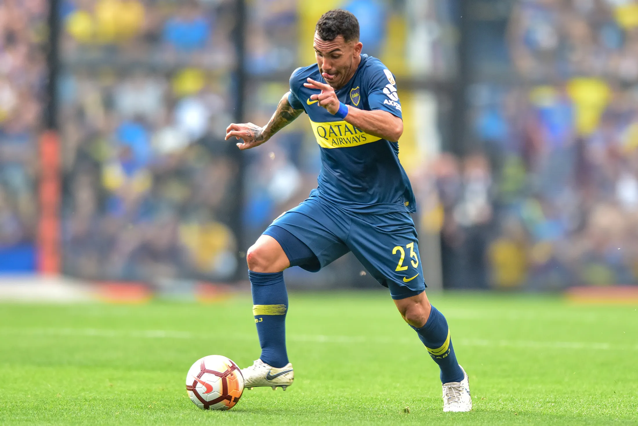 Carlos Tevez of Boca Juniors.