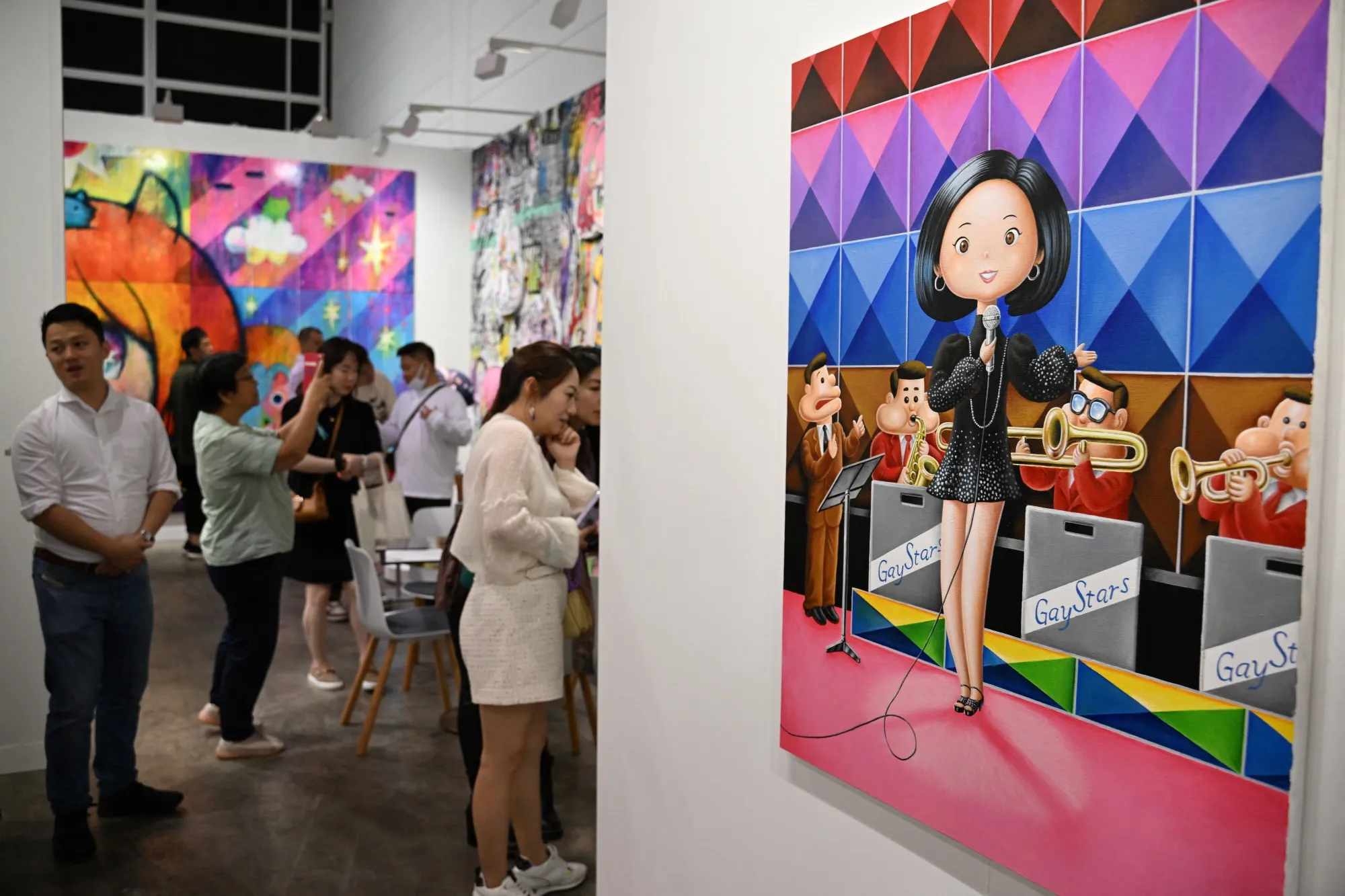 Works by Japan’s Kaikai Keikei, one of many artists&nbsp;people will pretend to appreciate at Art Basel in Hong Kong.