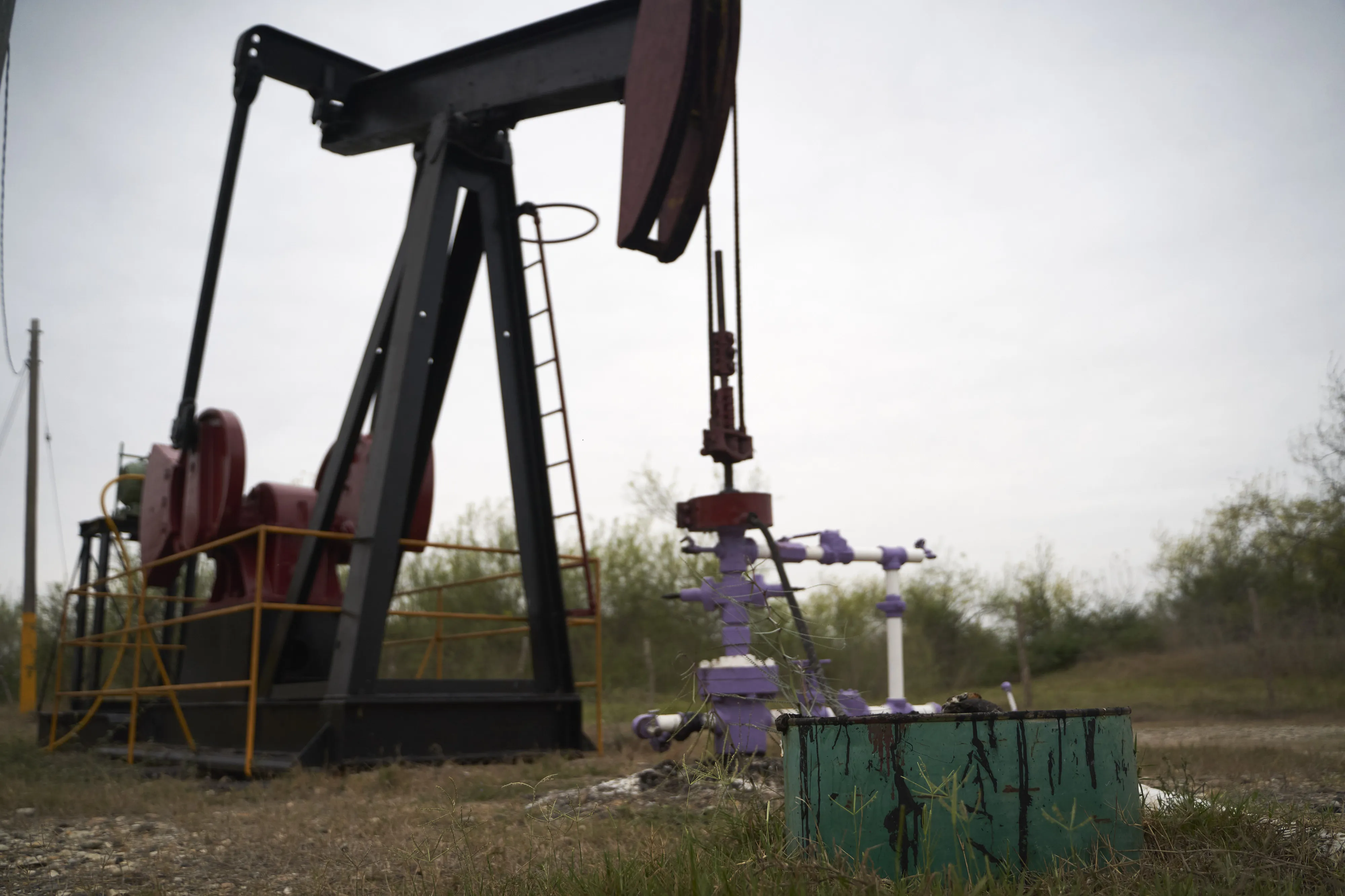 A pumpjack in the town of Ebano, San Luis Potosi state, Mexico, on Tuesday, March 8, 2022.