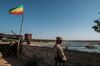 A member of the Amhara Special Forces watches on at the border crossing with Eritrea in Humera, Ethiopia.